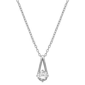 NWT Primrose Cubic Zirconia Sterling Silver Pendant Necklace